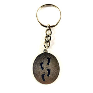 Footsteps Poem Religious Keychain
